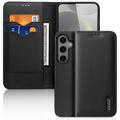 Samsung Galaxy S25 Dux Ducis Hivo Wallet Leren Hoesje - Zwart