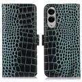 Samsung Galaxy S25 Edge Crocodile Series Wallet Leren Hoesje met RFID