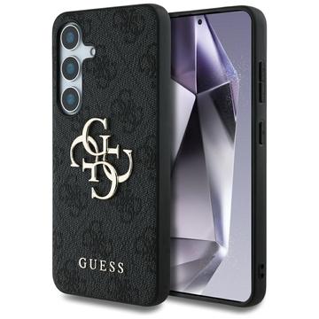 Samsung Galaxy S25 Guess 4G Big Metal Logo Hybride Hoesje - Zwart