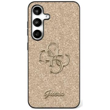 Samsung Galaxy S25 Guess Fixed Glitter 4G Metal Logo Hoesje - Goud