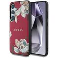 Samsung Galaxy S25 Guess Grained Printed Flower Pattern Hoesje - MagSafe compatibel