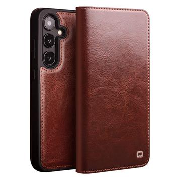 Samsung Galaxy S25 Qialino Classic Wallet Leren Hoesje