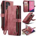 Samsung Galaxy S25 Ultra Caseme C30 Multifunctioneel Portemonnee Hoesje - Rood