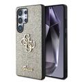 Samsung Galaxy S25 Ultra Guess Fixed Glitter 4G Metal Logo Hoesje - Goud