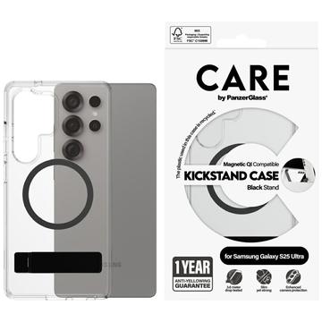 Samsung Galaxy S25 Ultra PanzerGlass Care Kickstand Hoesje - MagSafe compatibel - Doorzichtig / Zwart