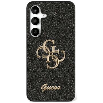 Samsung Galaxy S25+ Guess Fixed Glitter 4G Metal Logo Cover - Zwart