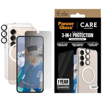 Samsung Galaxy S25+ PanzerGlass Care Flagship 3-in-1 Privacy Bundel - Helder