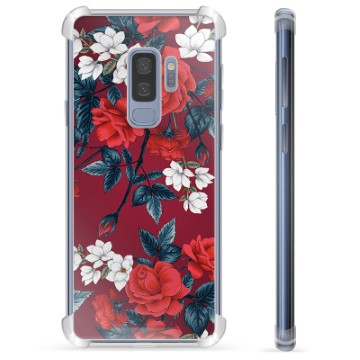 Samsung Galaxy S9+ Hybride Hoesje - Vintage Bloemen