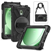 Samsung Galaxy Tab Active 3/Tab Active5 Heavy Duty 360 Case met Draagriem - Zwart