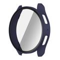 Samsung Galaxy Watch7 Plastic Hoesje met Glazen Screenprotector - 44mm - Blauw