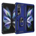 Samsung Galaxy Z Fold4 5G Hybrid Case met Metalen Standaard - Blauw