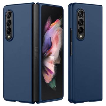 Samsung Galaxy Z Fold4 5G Geruberiseerd Kunststof Hoesje - Blauw