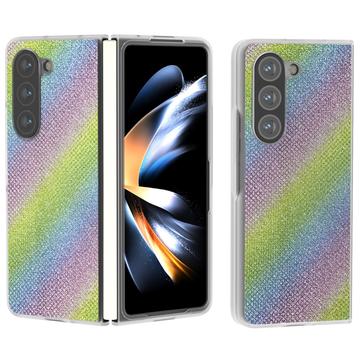 Samsung Galaxy Z Fold6 Strass Textuur Hybride Hoesje - Kleurrijk