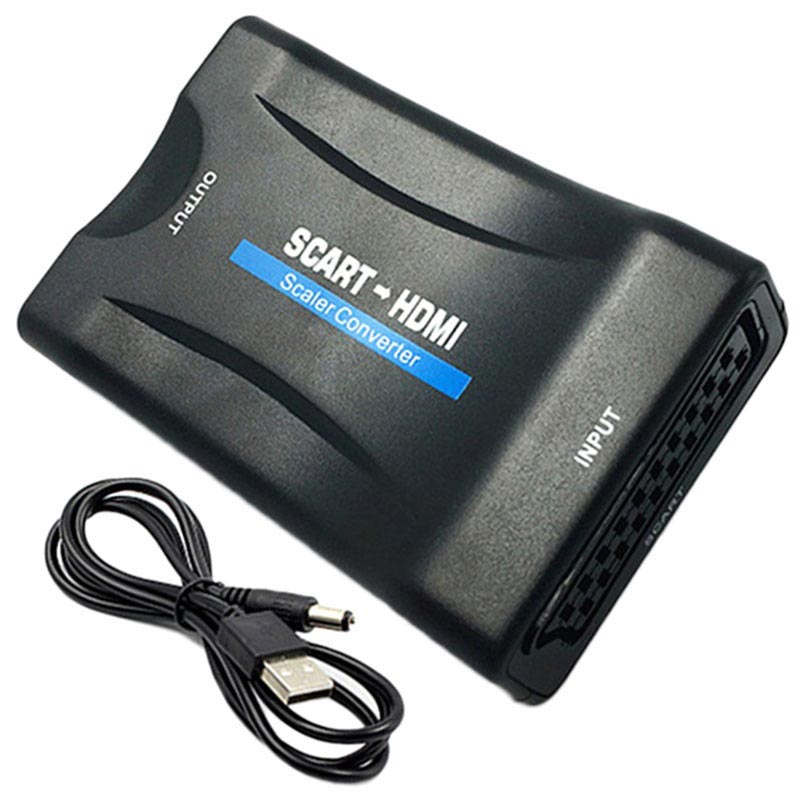 bagageruimte Flipper versnelling Scart / HDMI 1080p AV-adapter met USB-kabel