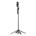 Selfie stick / telescopisch statief met telefoonhouder - 1.75m - Zwart