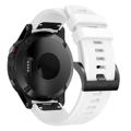 Siliconen Band - Garmin Fenix 6 GPS/6 Pro GPS/5/5 Plus - Wit