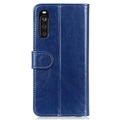 Sony Xperia 10 III, Xperia 10 III Lite Portemonnee Hoesje met Standaardfunctie - Blauw