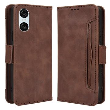 Sony Xperia 10 VI Cardholder Series Portemonnee Hoesje - Bruin