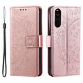 Sony Xperia 10 VI Mandala Series Portemonnee-hoesje - Rose Gold