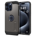 iPhone 15 Pro Spigen Tough Armor Mag Hoesje - Pistoolmetaal