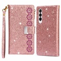 Starlight Series Samsung Galaxy Z Fold4 5G Portemonnee Hoesje - Roségoud