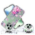 Sweet Armor Series iPhone 14 Pro Max Hybride Hoesje - Roze Bloemen