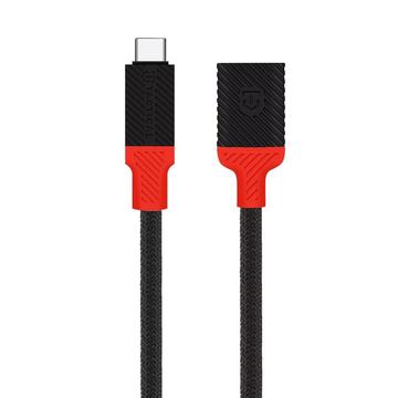 Tactical Pin4Fun USB-C / Lightning-adapter - 10cm - Zwart / Rood