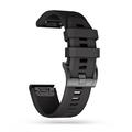 Tech-Protect Gladde Universele Garmin Siliconenband - 22mm - Zwart