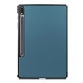 Tri-Fold Series Samsung Galaxy Tab S7+/S8+ Folio Case - Blauw