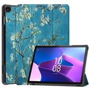 Lenovo Tab M10 Gen 3 Tri-Fold Series Smart Folio Case - Wit Bloemen