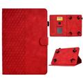 Universele 3D Pattern Smart Tablet Folio Hoes - 10" - Rood