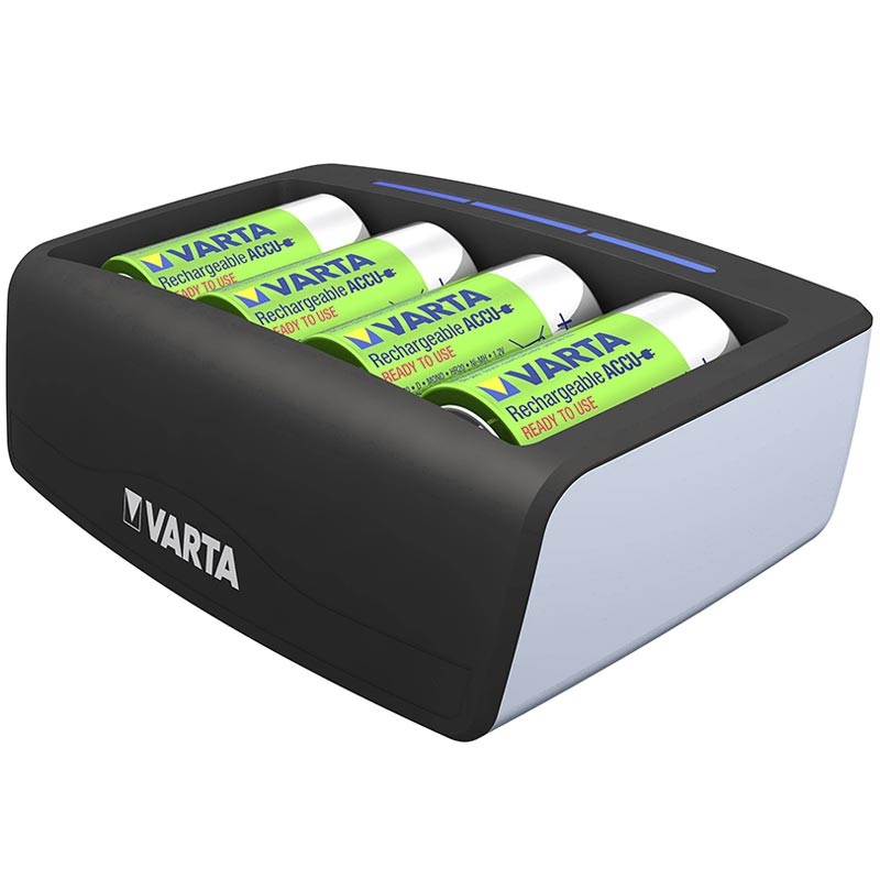 Hij Twisted Uil Varta Easy Universele Batterij Oplader - 4x AA/AAA/C/D, 1x 9V