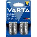 Varta Ultra Lithium L91/AA batterij - 4 stuks.