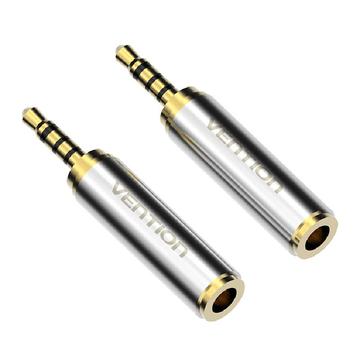 Vention VAB-S02 Audio-adapter - 3.5mm vrouw naar 2.5mm mann - Goud