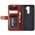 Xiaomi Redmi Note 8 Pro Wallet Case met Magnetische Sluiting - Bruin