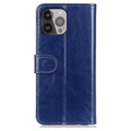 iPhone 13 Pro Max Wallet Case met standaardfunctie - Blauw