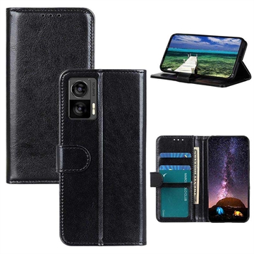 OnePlus 10T Wallet Hoesje met Magnetische Sluiting - Zwart