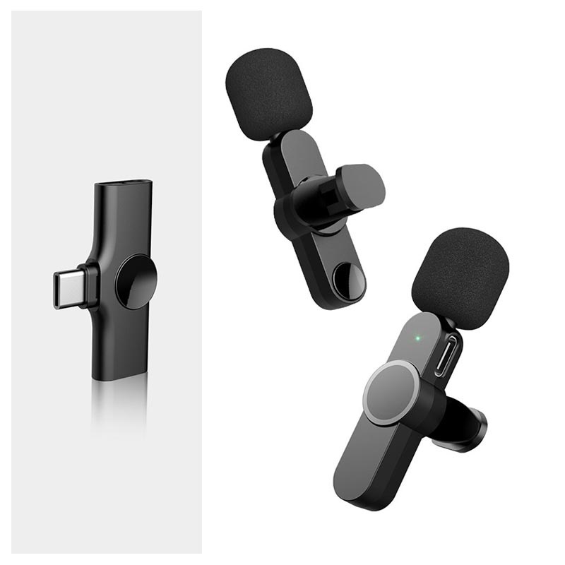 lavalier / clip-on voor smartphone - USB-C - zwart
