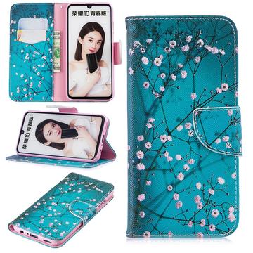 Huawei P Smart (2019) Wonder Series Wallet Case - Witte Bloemen