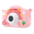 X12S Schattige Draak Kindercamera met 32GB Geheugenkaart - Roze