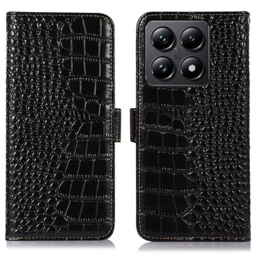 Xiaomi 14T Crocodile Series Wallet Leren Hoesje met RFID