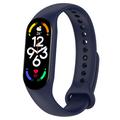 Xiaomi Mi Band 5/6/7 Matte Siliconen Band - Donkerblauw