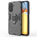 Xiaomi Poco C65/Redmi 13C Hybrid Case met Ringhouder - Zwart