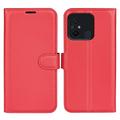 Xiaomi Redmi 12C Portemonnee Hoesje met Magnetische Sluiting - Rood