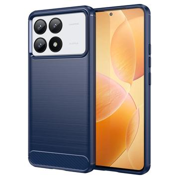 Xiaomi Redmi K70/K70 Pro/Poco F6 Pro Geborsteld TPU Hoesje - Koolstofvezel