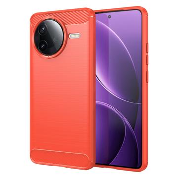 Xiaomi Redmi K80 Geborsteld TPU Hoesje - Koolstofvezel