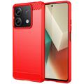 Xiaomi Redmi Note 13 Geborsteld TPU Hoesje - Koolstofvezel