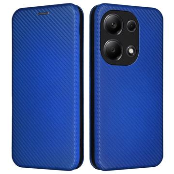 Xiaomi Redmi Note 13 Pro 4G/Poco M6 Pro Flip Hoesje - Koolstofvezel - Blauw