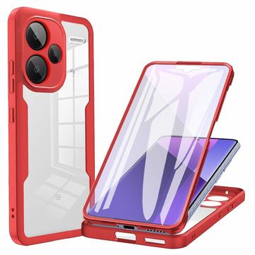 Xiaomi Redmi Note 13 Pro+ 360 Protection Series Hoesje - Rood / Doorzichtig