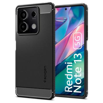 Xiaomi Redmi Note 13 Spigen Rugged Armor TPU Hoesje - Zwart